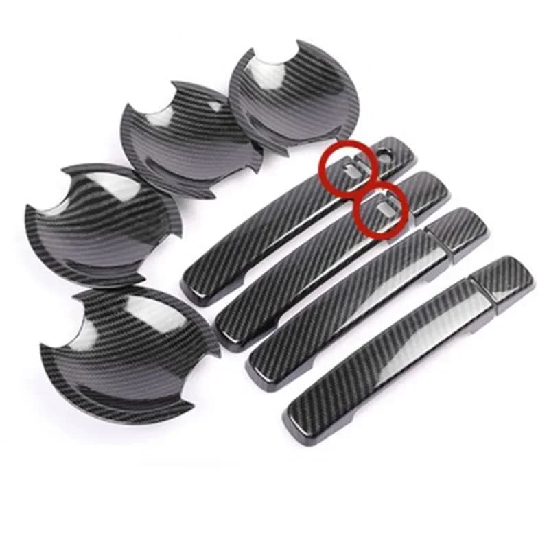 Car styling ABS Carbon fiber Door handle Protective covering Cover Trim For Nissan Pathfinder R51 2005 - 2012