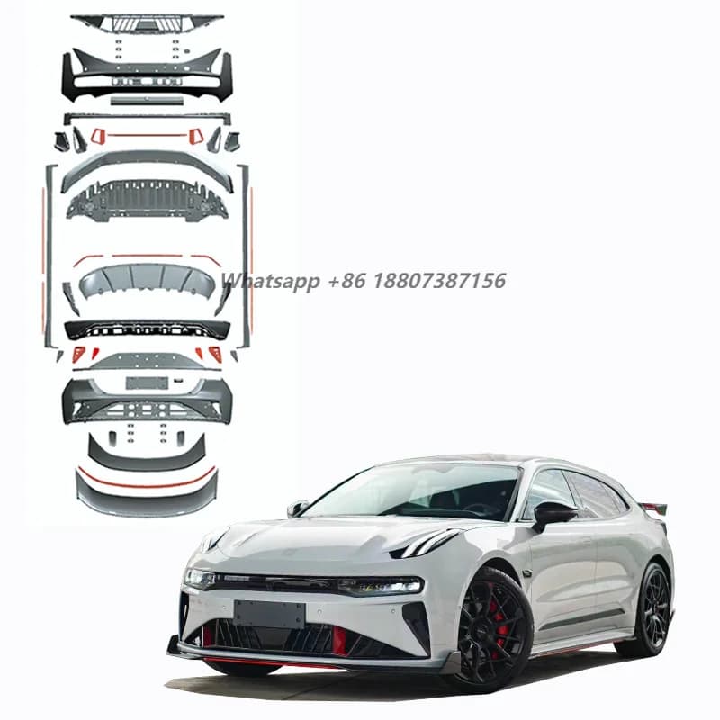 Runde New Arrival Body Kit for ZEEKR 001 2021 Retrofit FR Design Body Kit Car Bumpers Front Bumper Front Lip Spoiler Rear Bumper