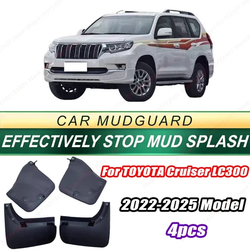 For TOYOTA Cruiser LC300 2022-2025 Model 4PCS Front Rear Mud Flaps Splash Guards Fender Mudguards Auto Accessories