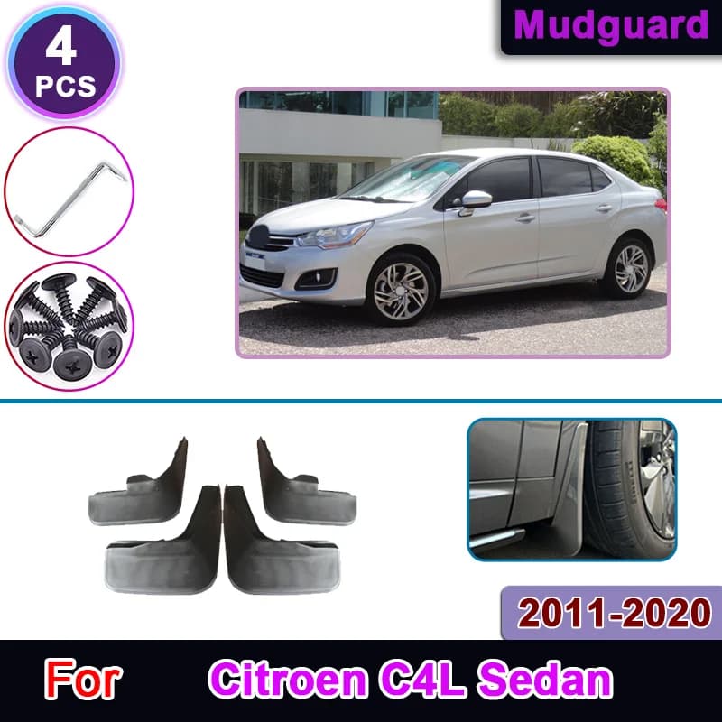 Car Mudguards For Citroen C4 C4L Sedan 2011~2020 Mud Splash Guards Mudflap Fender Automotive Professional Parts  Car Accessories