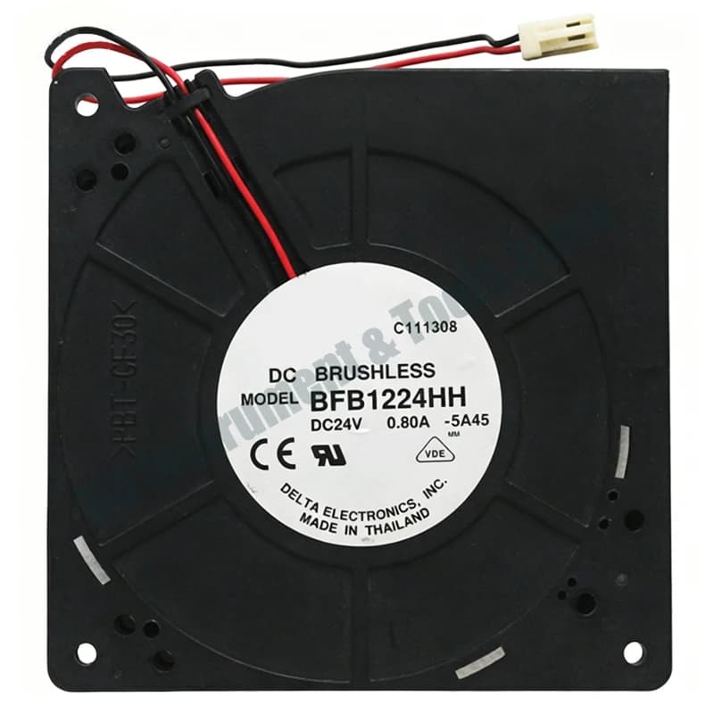 For Delta BFB1224HH Turbo Blower Fan, 12032 12CM, DC24V 0.80A, Dual Ball Bearing Centrifugal Cooling Fan