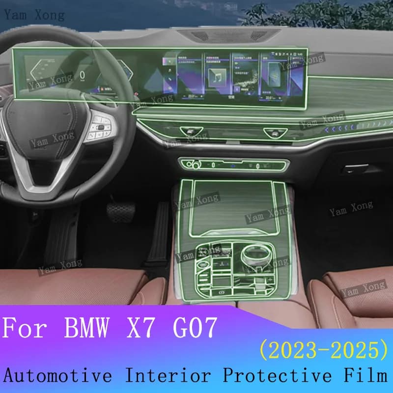 For BMW X7 G07 G67 Full Set Interior Film Navigation Screen Anti-scratch Sticker Gear Panel Transparent Protection Cover Films
