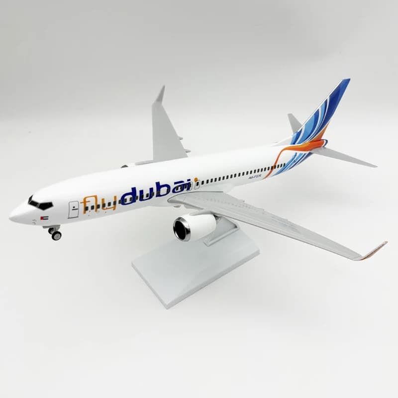 Ornament B737 Dubai Airways Model Plane 30cm 1/240 Scale Aircraft Diecast Resin Replica Souvenir Airplane Gift