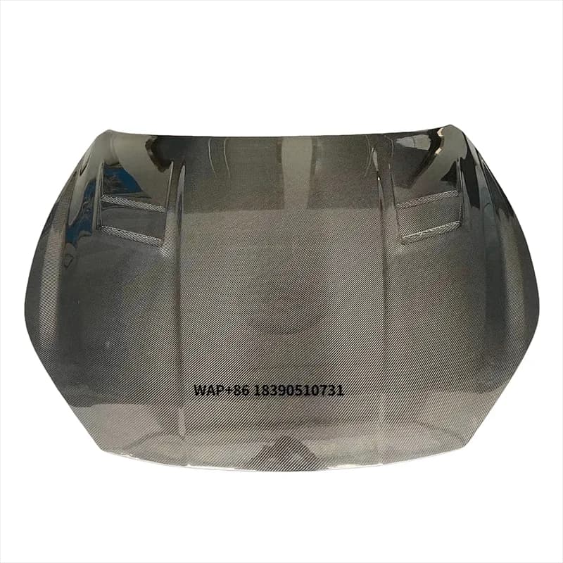 LANOUT New AP STYLE CARBON FIBER BLACK TRANSPARENT HOD BONNET for Ghibli 2014-2016 with Perfect Fit Retrofit/Upgrade