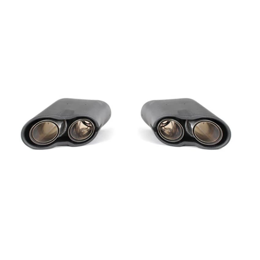Upgrade B Style Dry Carbon Fiber Exhaust Tips With Led Light For Mercedes G63 W464 Body Kit G500 G550 2019-2024 G63 Kit