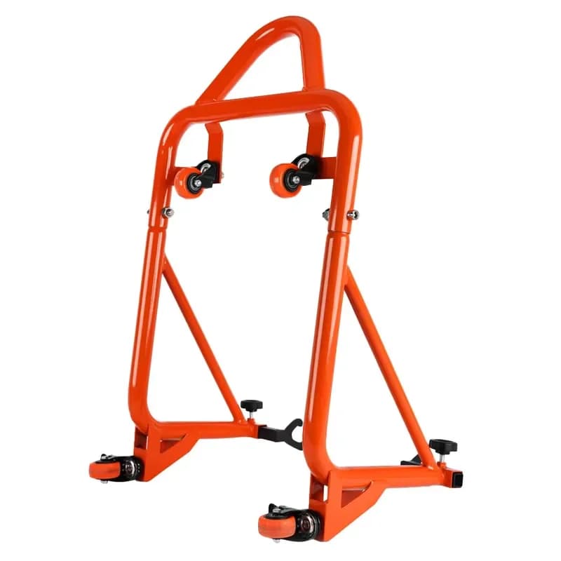 Motorcycle Adjustable Lift Stand parking fixed frame with universal wheels, motorcycle rear wheel Paddock Stand repair