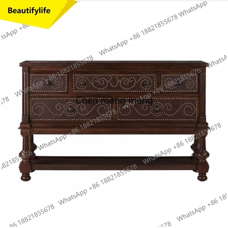 M45 American solid wood decorative cabinet wall porch cabinet living room dining side locker