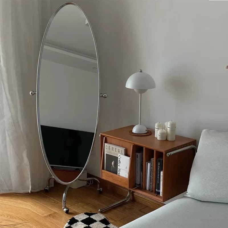 Oval Modern Mirror Irregular Funky Hanging Makeup Aesthetic Art Wall Decoration Mirror Vanity Cosmetics Espelhos Home Products