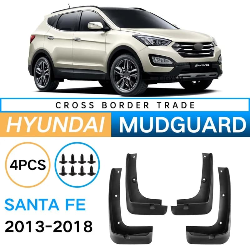 For Hyundai Santa Fe IX45 2013 2014 2015 2016 2017 2018 Fender Mudflaps Splash Guards Mudguards Mud Flaps Car Accessories