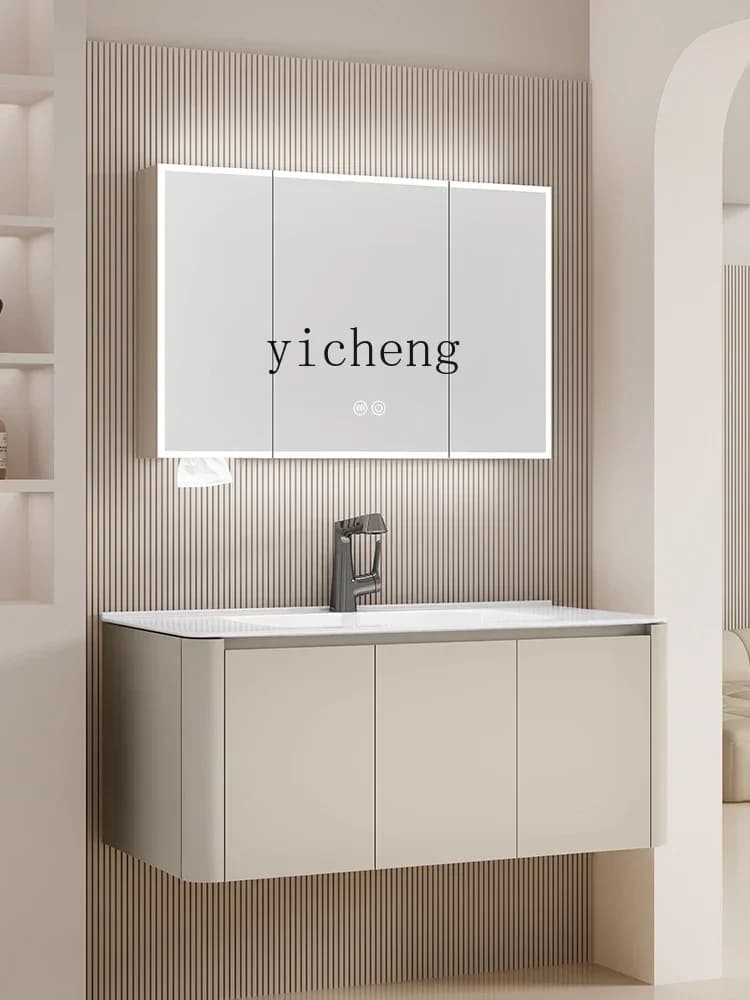 YSG Bathroom Cabinet Ceramic Whole Washbin Wash Face Wash Basin Cabinet Combination Bathroom Table