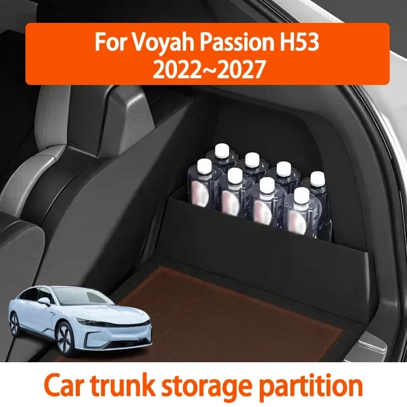 For Voyah Passion Zhuiguang H53 2022~2027 Car Thickening Trunk Storage Partition Multifunction Storage Box Auto Interior