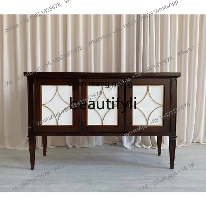 G Norwich Side Cabinet Ethan Entrance Cabinet Light Luxury Classical Allen Glass Cabinet