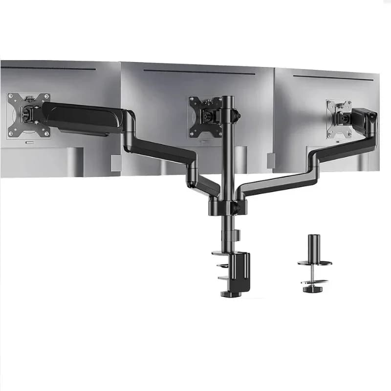 Three-Arm Computer Monitor Stand Desktop Stand for 27-inch Screens with Advanced Gas Spring Arm