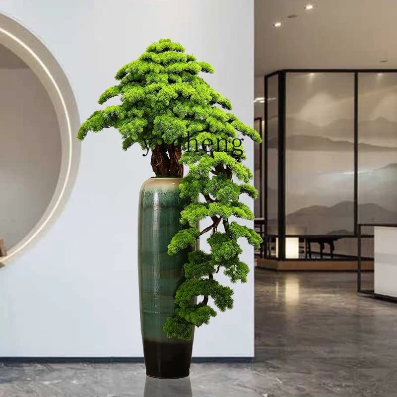 L8-12 Jingdezhen Vase Potted Plant Floor Ornament Decoration High-end Soft Decoration