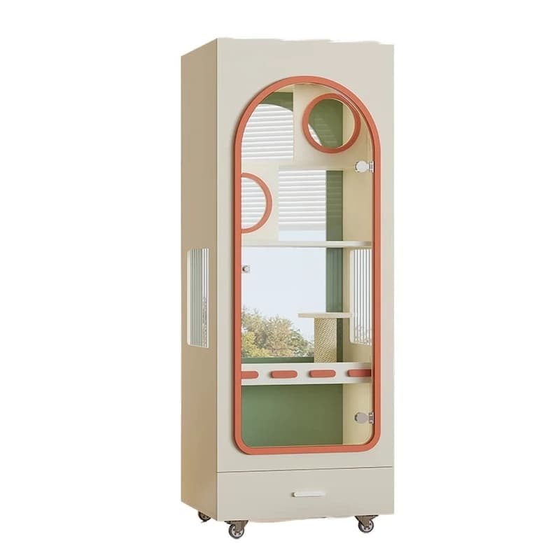 Cat Cage Home Indoor Cat Nest Cat House HD Orange -