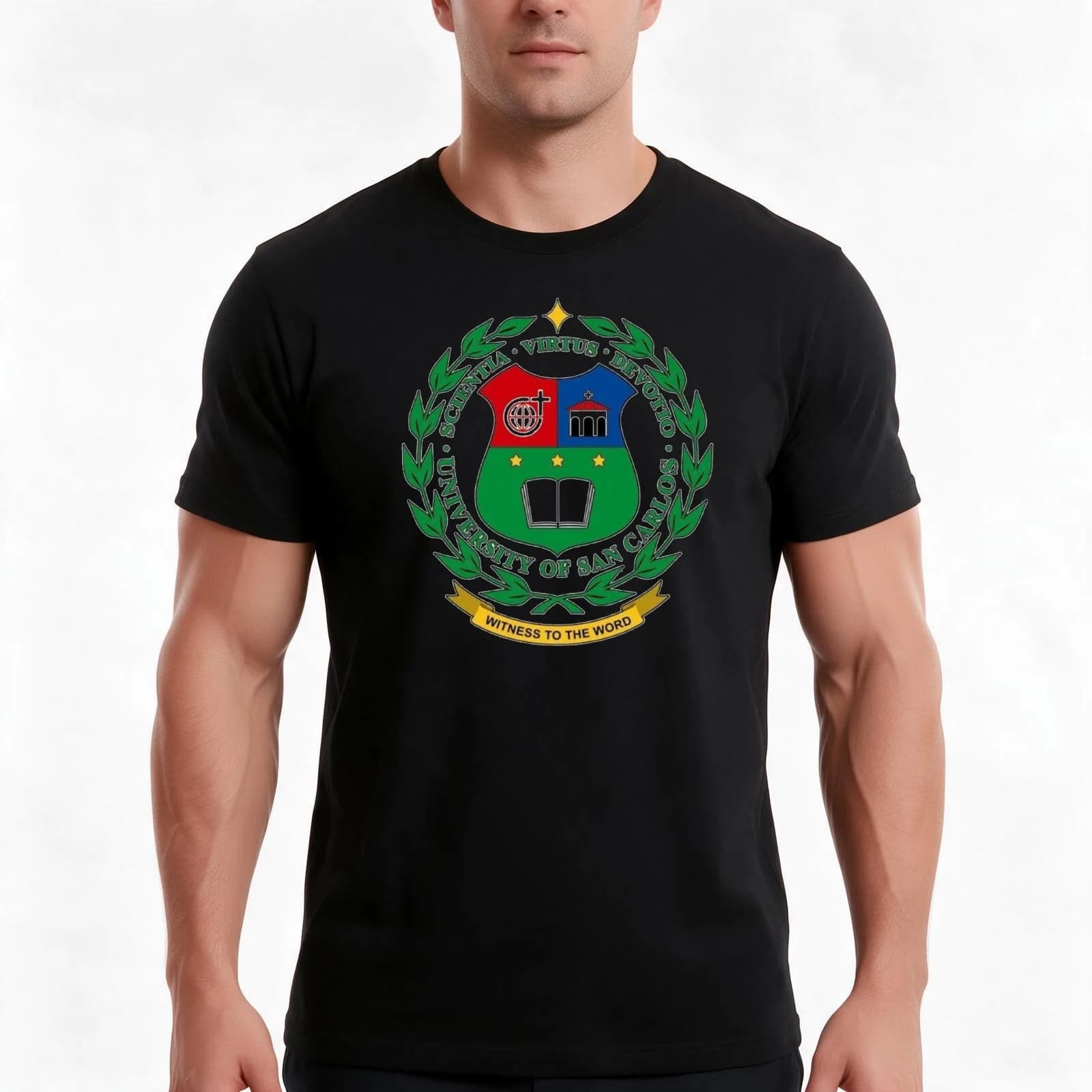 University of San Carlos T-Shirt, Summer Casual Cotton Tee, Oversized Streetwear Tops, Vintage Graphic Print, Unisex Men Women