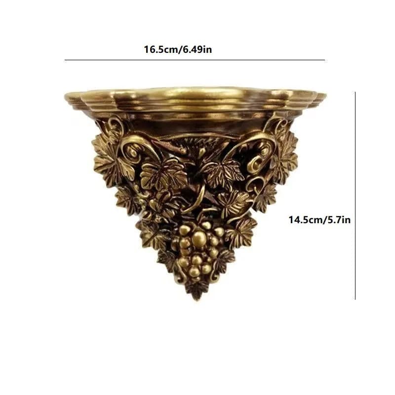 Zml retro candlestick wall hanging decorative shelf carved candlestick living room wall decorative bracket