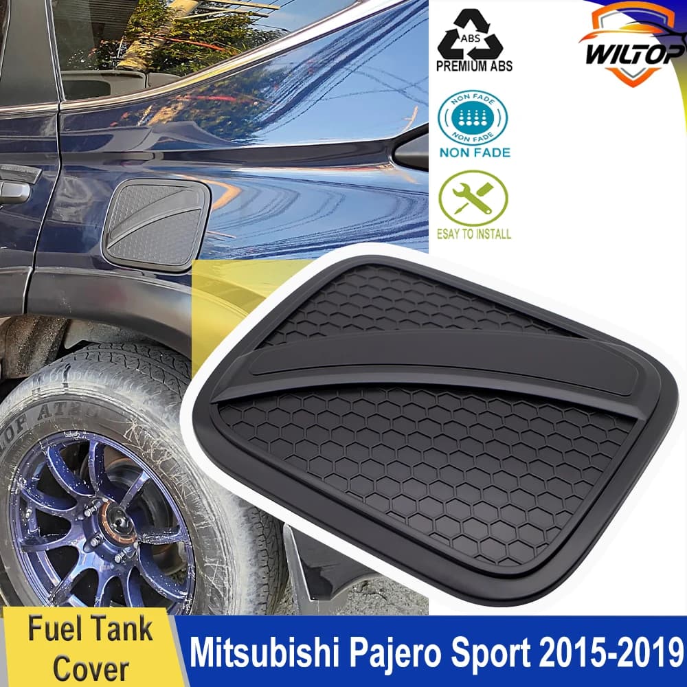 Fuel Tank Cover For Mitsubishi Pajero Sport 2015-2023 Montero Sport Fuel Filler Cap ABS Matte Black Car Exterior Accessories