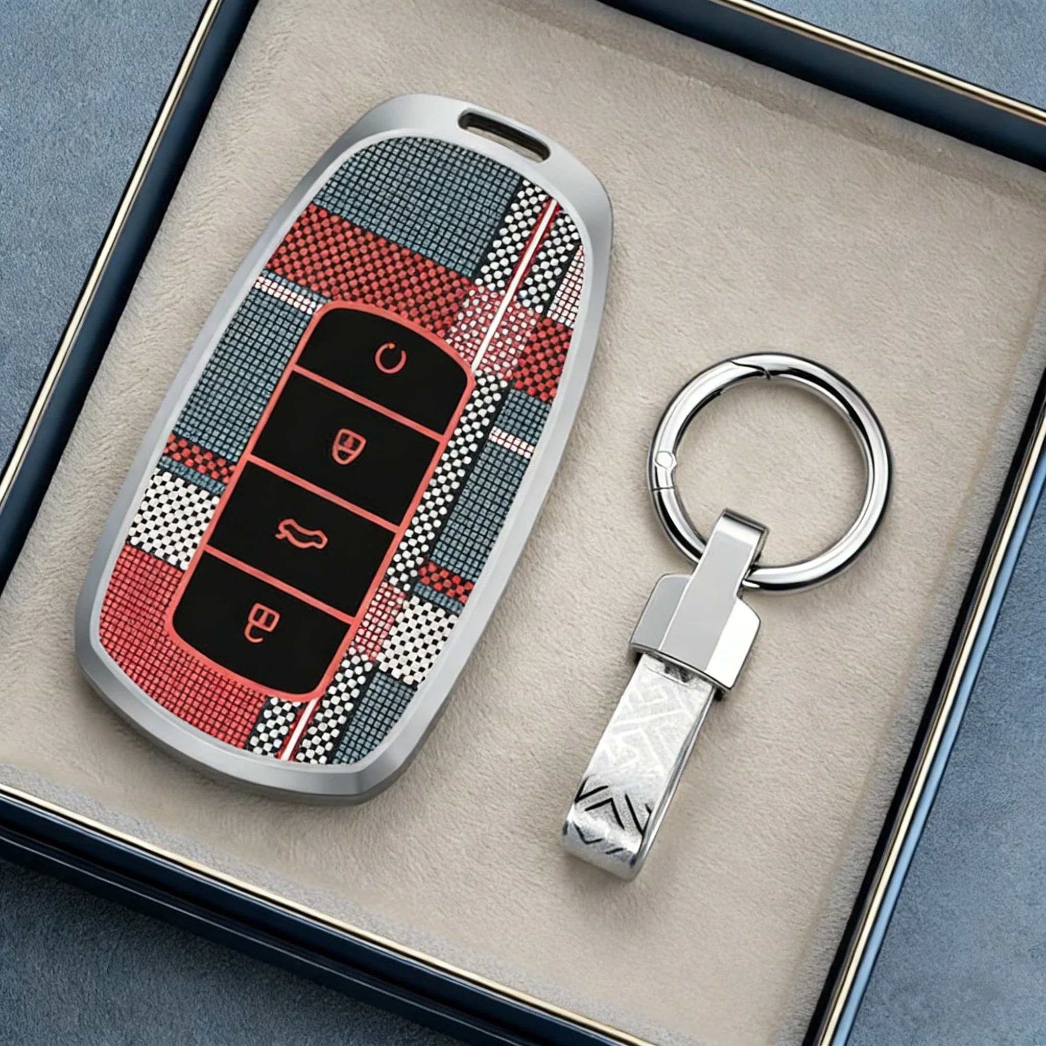 For Chery Arrizo 8 5 Plus Tiggo 8L Tiggo 8 Plus Tiggo 7 Pro 9 Omoda 5 FOB Metal TPU Car Remote Key Cover Holder Shell Chain Part