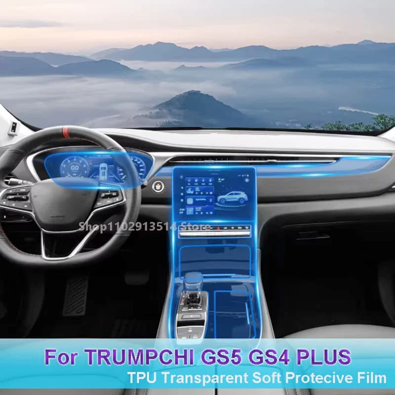 For TRUMPCHI GAC MOTOR GS5 GS4 PLUS 2020-2022  Car GPS Navigation Film LCD Screen TPU Protective Protector Decoration Sticker