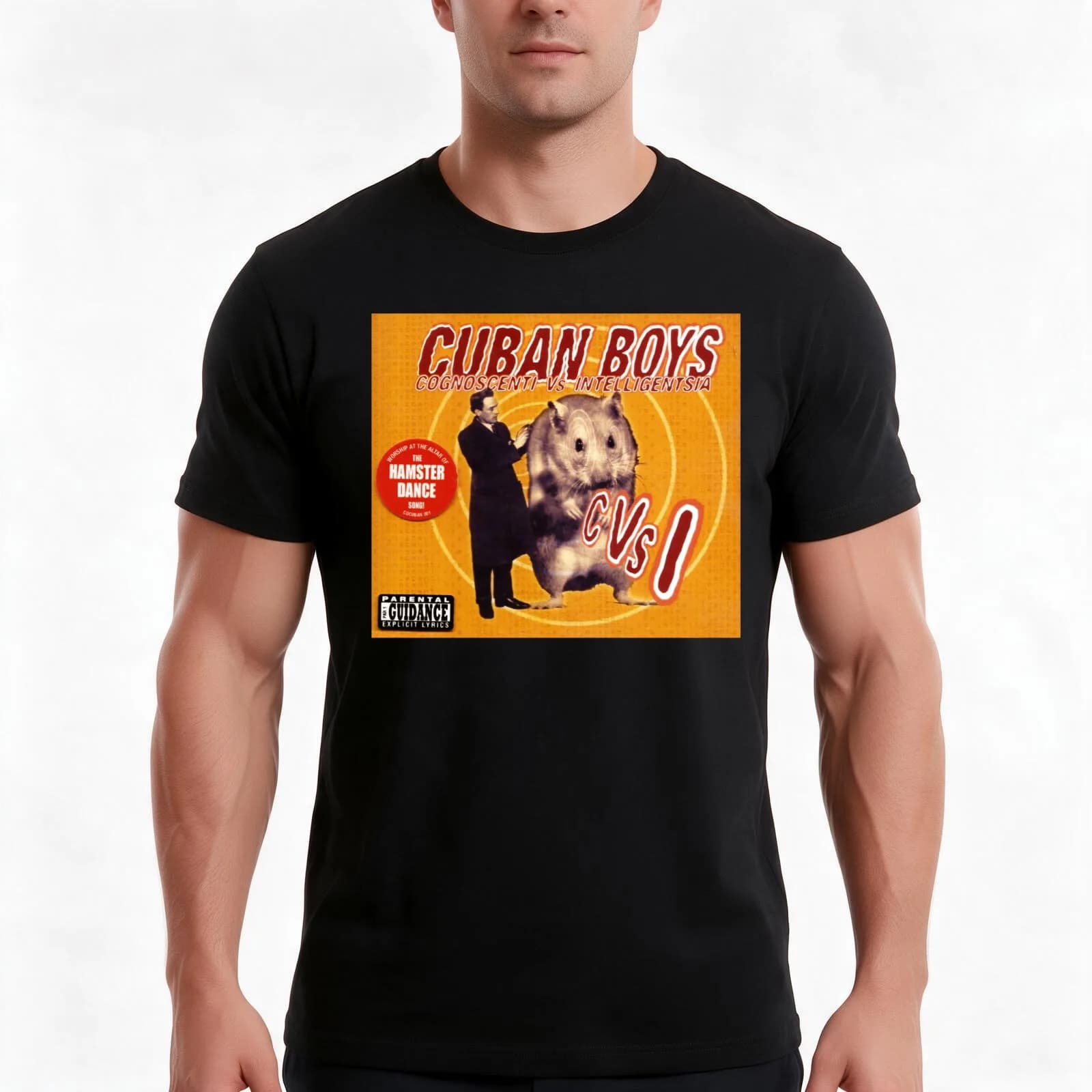 Cuban Boys - Cognoscenti Vs Intelligentsia (The Hamsterdance Song) T-Shirt, Summer Casual Cotton Tee, Oversized Streetwear Tops