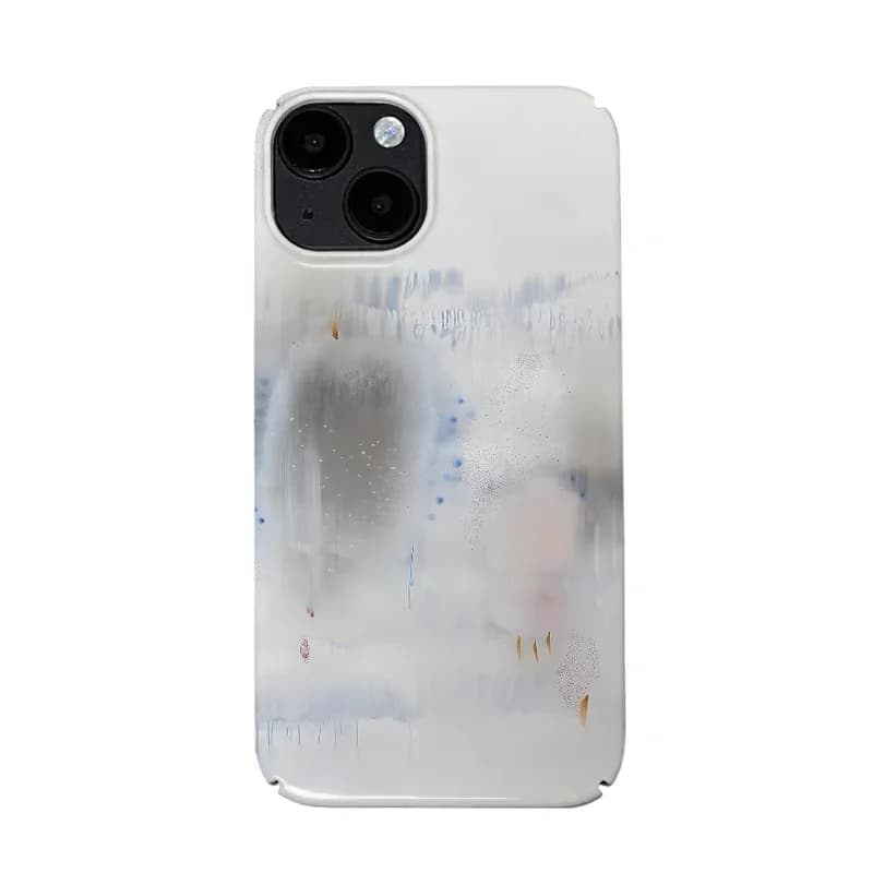 Ins Dreamy Goldfish Art Grey Case for IPHONE 17 16ProMax 15 14 13 12 11 PRO Plus Acrylic TPU Two in One Magnetic Phone Cases
