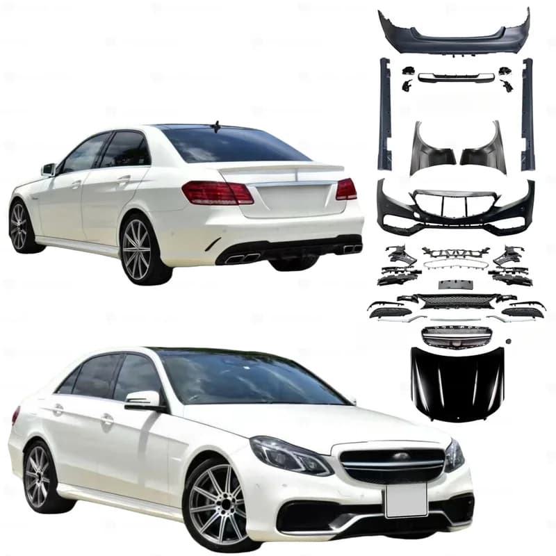 High Quality Sports Style Old To New Modification Body Kit With Hood Fenders Exterior Facelift Parts Fit For E Class W212 2013-2