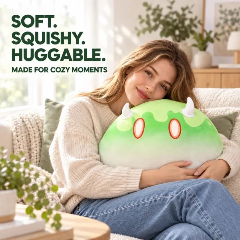 Genshin Impact Slime Pillow Cushion Anime Character Doll Soft Home Decor Bedroom Decoration Birthday Gift Collection