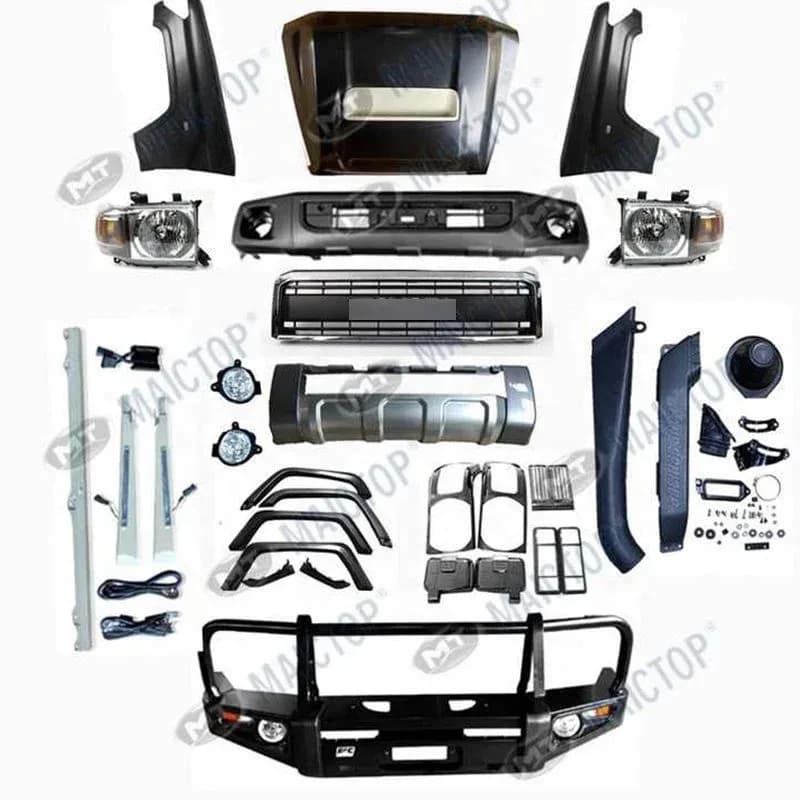 Maictop Car Accessories Body Kit Front Bumper Kit Facelift Upgr Kit for Land Cruiser LC75 Upgr LC79 2007 up to 2021