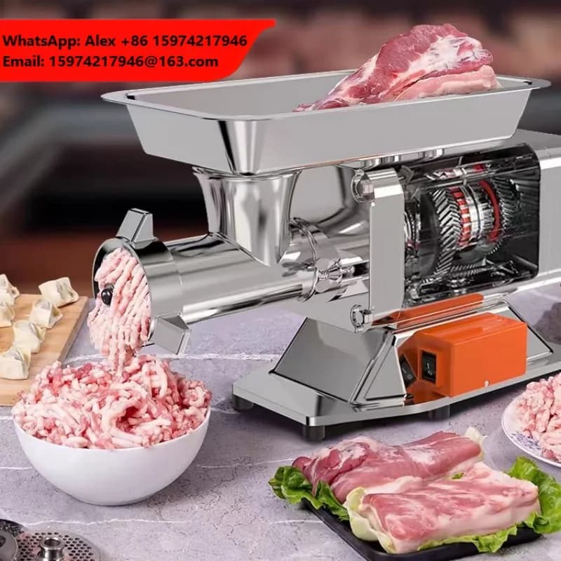 New Commercial Electric Stainless Steel Large-Capacity Meat Mincer And Sausage Stuffer Fully Automatic Meat Grinder