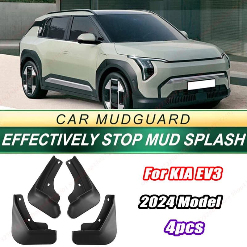 For KIA EV3 2024 Model 4PCS Front Rear Mud Flaps Splash Guards Fender Mudguards Auto Accessories