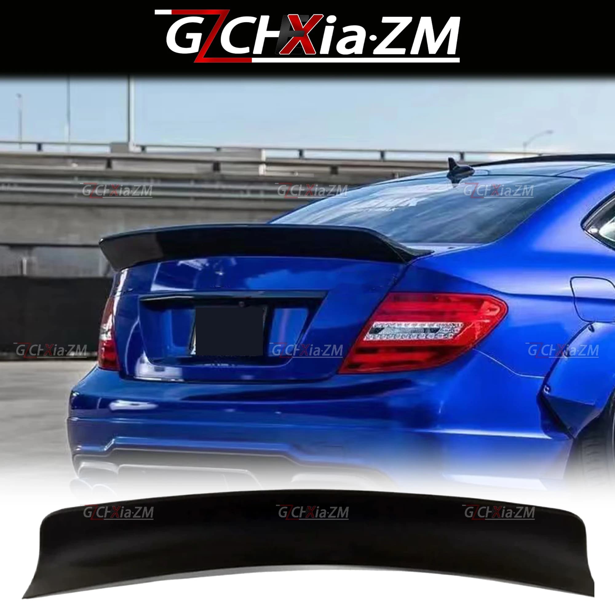 W204 LB type C180 C200 C260 C300 carbon fiber car trunk spoiler wing, suitable for Mercedes Benz W204 C63 2 doors, 2008-2014