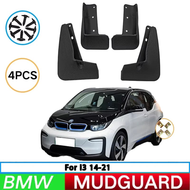 For 2014-2021 BMW i3 Car Tire Fender Splash Guard Front and Rear Wheel Fender Auto Parts 4pcs