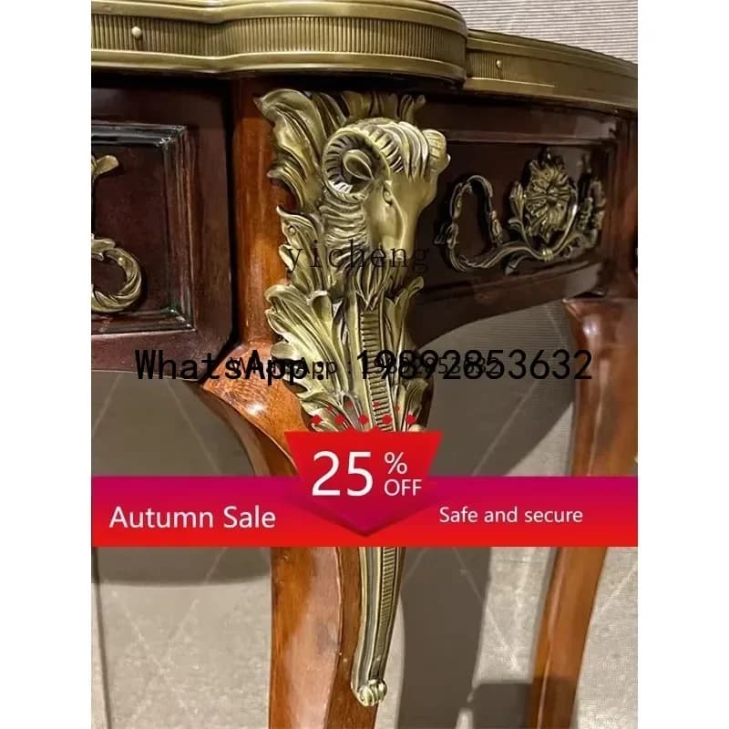 Solid Wood Entrance Table European Style Entrance Cabinet British Style Decorative Storage Cabinet living room decoration
