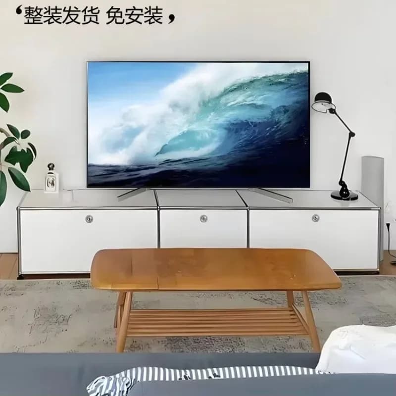 DSA Modular TV Cabinet Stainless Steel Living Room Storage Bucket Cabinet Locker Wall Narrow Cabinet