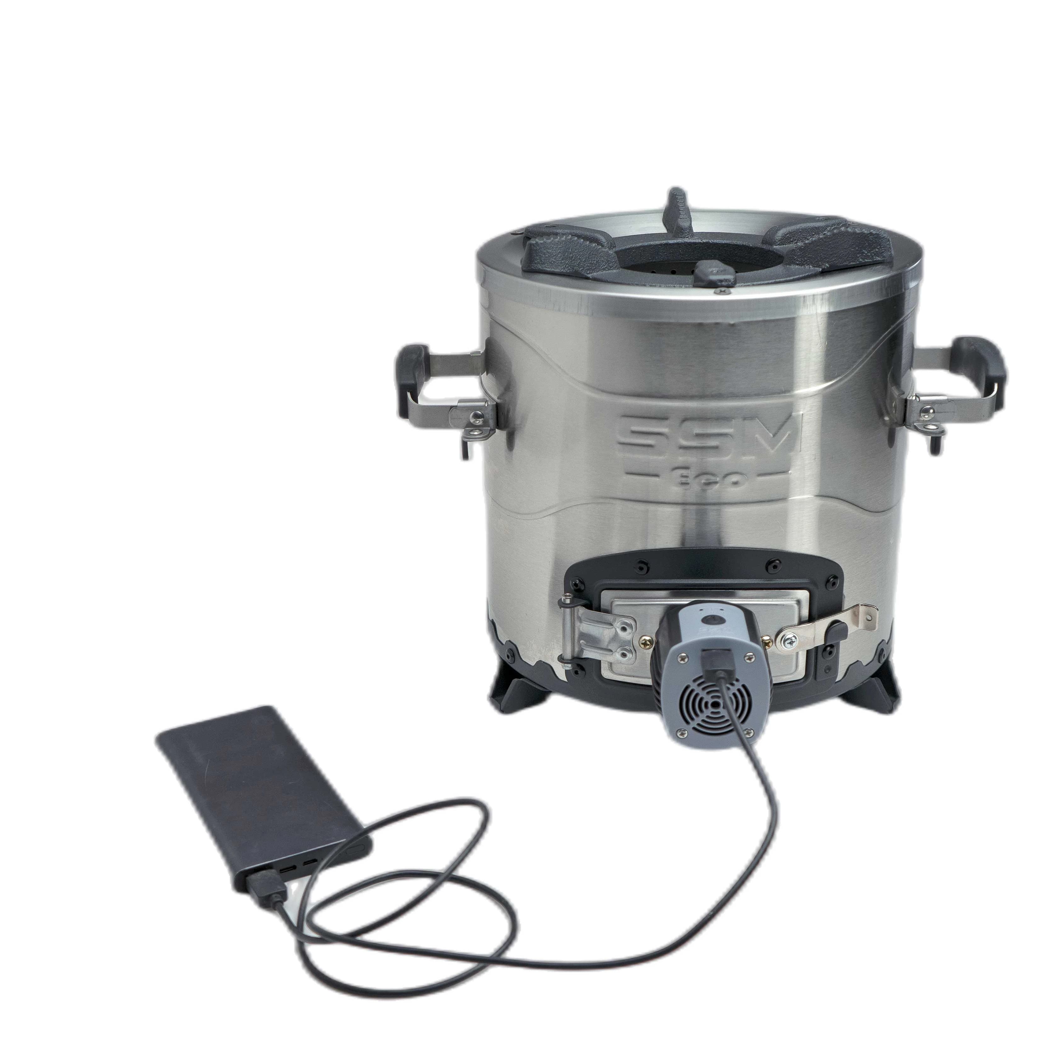 Best Quality Stainless Steel Camping Indoor Outdoor Pellet Fan Cook Stove with Foldable Handles