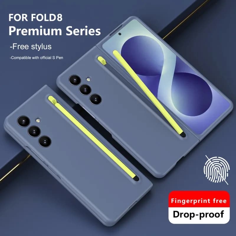 For Samsung Z Fold 8 Ultra  Anti-Fingerprint Shockproof Camera Protection Built in Screen Protector with Stylus Slot Cover