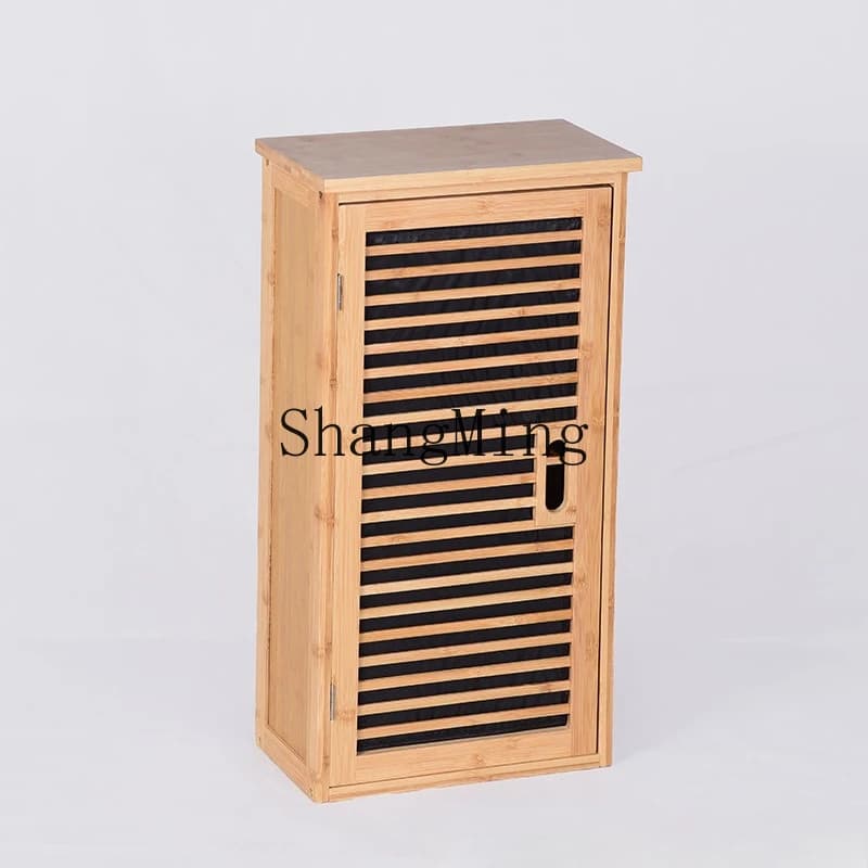SM multifunctional bamboo wall cabinet can be floor-to-ceiling household bedroom bathroom wall storage wall cabinet