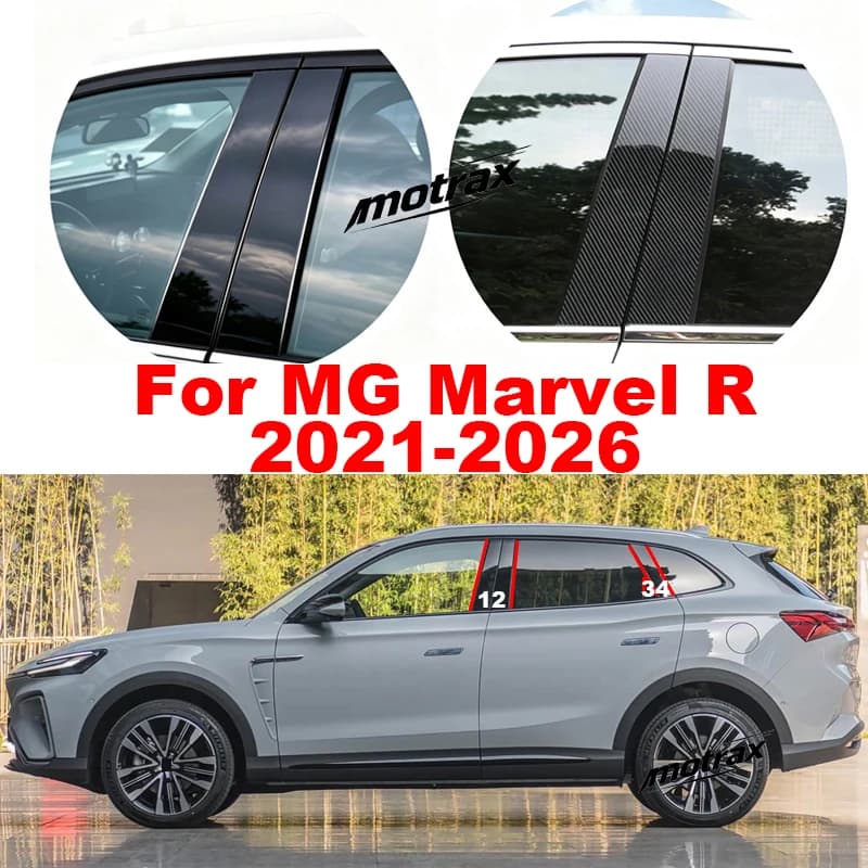 Car Central Window Decorative Cover Center Film PC Pillar B C Pillar Sticker for MG Marvel R 2021-2026 Accessories
