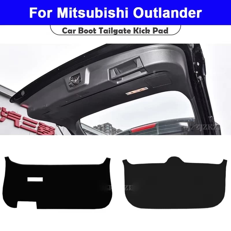 For Mitsubishi Outlander 2016-2025 Trunk Tailgate Guard Pad Leather Rear Trunk Door Protective Car Accessories
