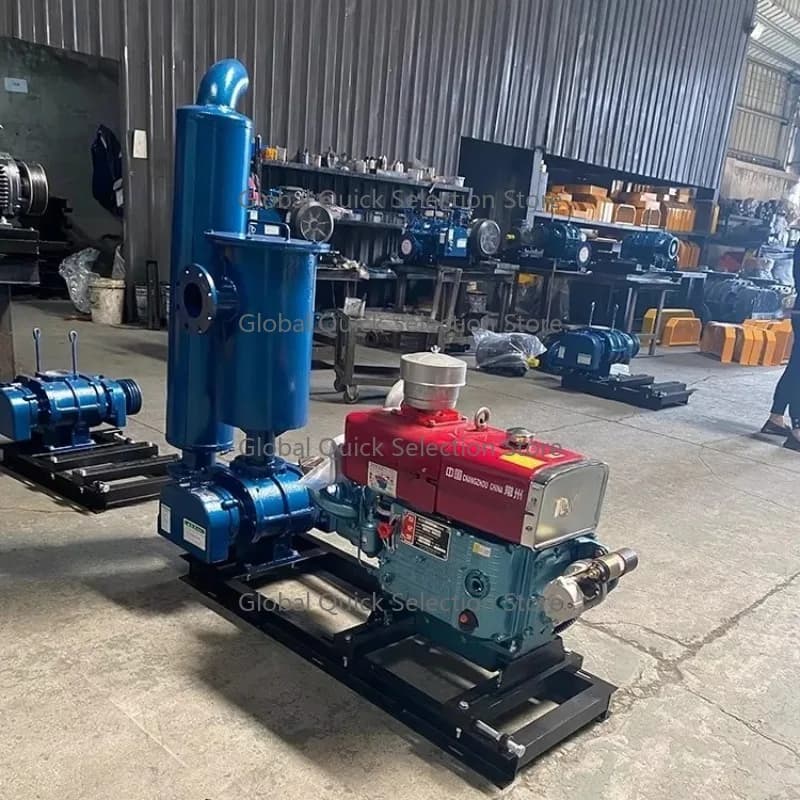 Die-sel Engines Equipped with Three-leaf Roots Blowers Are Cast Iron and Available in Various Specifications for Customization