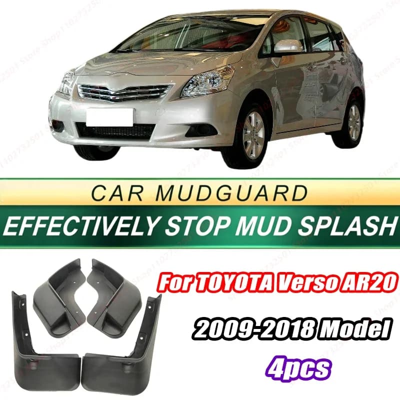 For TOYOTA Verso AR20 2009-2018 Model 4PCS Front Rear Mud Flaps Splash Guards Fender Mudguards Auto Accessories