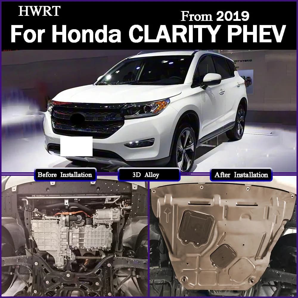 Car Accessories Black Under Engine Guard Mudguard Board Splash Shield Mud Fender Plate Panel For Honda CLARITY PHEV 2019