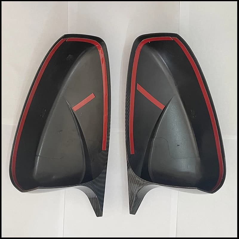 For Mazda 6 2018~2023 Rearview Mirror Cover Cap Housing Sticker Trim With Horn Auto Parts Car Styling Accessories