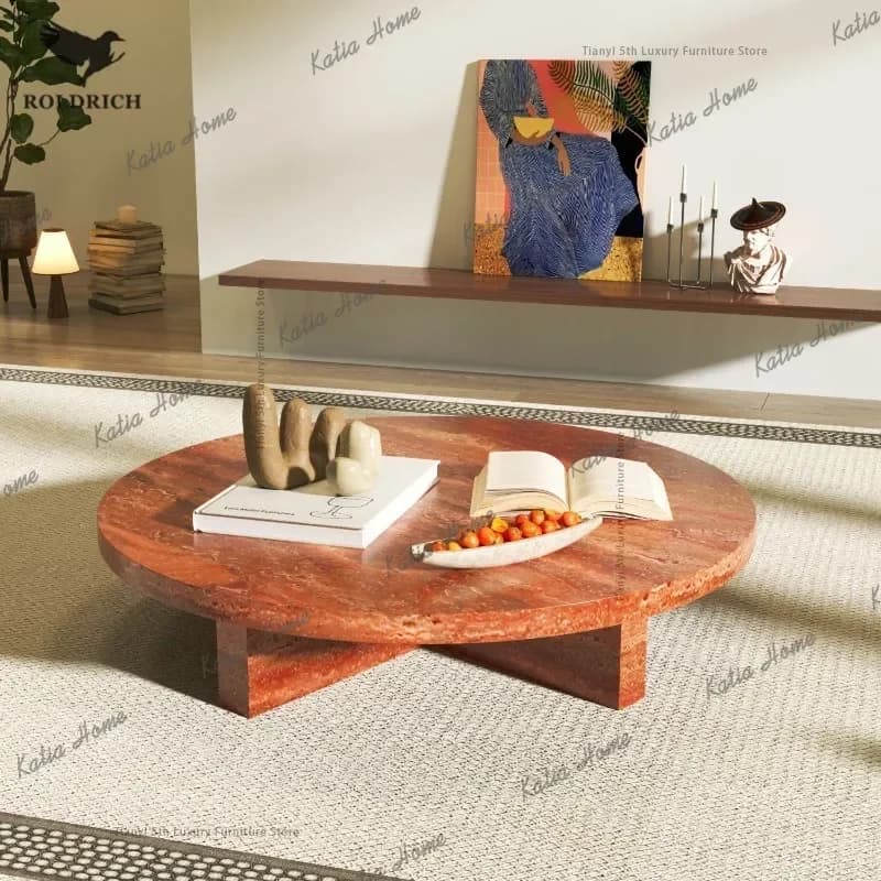 ld Italian Minimalist Marble Coffee Table Mid Century Vintage Style Living Room Slate Coffee Table Home Furniture mesa