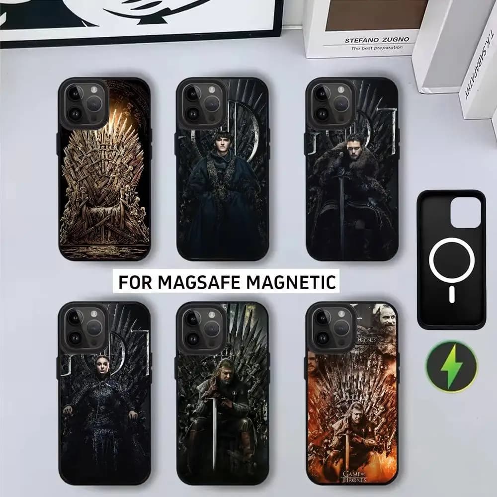 Game of T-Thrones The I-Iron T-Throne Phone Case For iPhone17,16,15,14,13,12,11 Plus,Pro Magnetic For Magsafe Wireless Charging