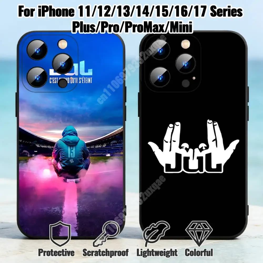 Rapper J-JUL Oubliez-moi Phone Case for iPhone 17 16 Pro Plus Air 15 14 Max Mini 12 11 Soft Shockproof Cover