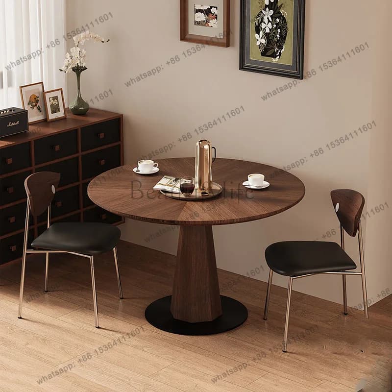 LD  Modern Restaurant Dining Table Mobile Round Study Kitchen Luxury Living Room Dining Table Designer   Commercial Furniture