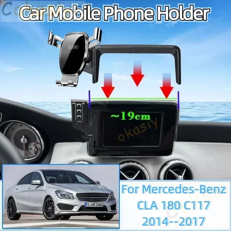 Mobile Phone Holder for Mercedes-Benz CLA 180 C117 2013~2019 GPS Air Vent Cell Stand Support Gravity Car Mount Auto Accessories