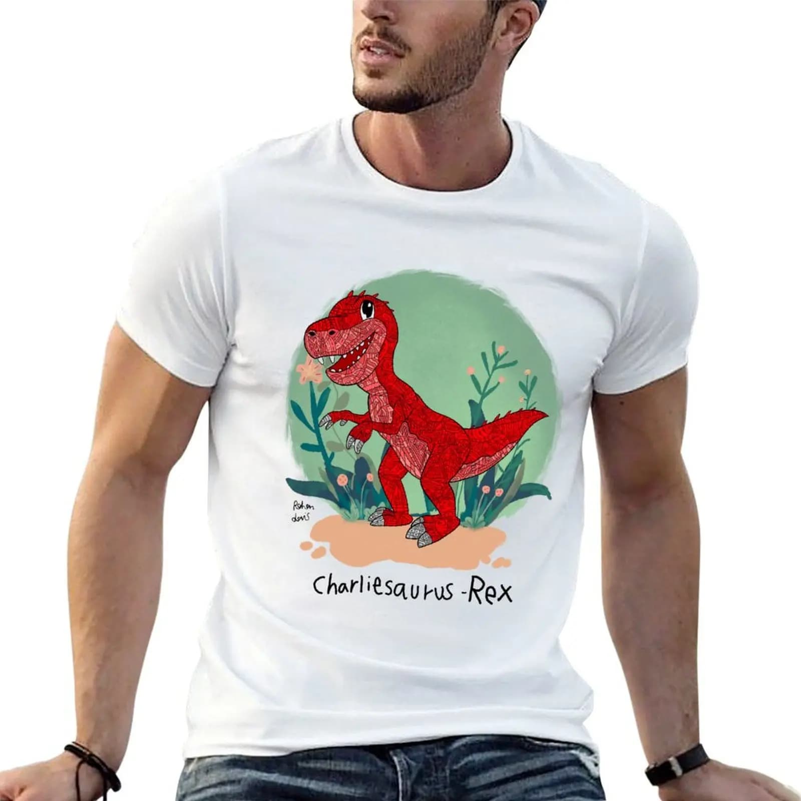 Charliesaurus Rex T-Shirt anime shirt cotton man t-shirts t shirts men